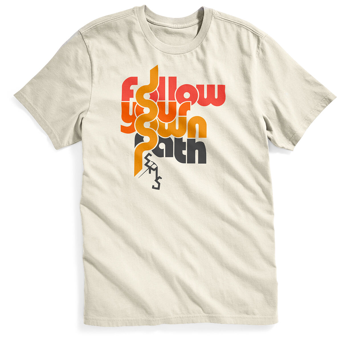 Ems Men's Follow Your Own Path Short-Sleeve Graphic Tee - White, M