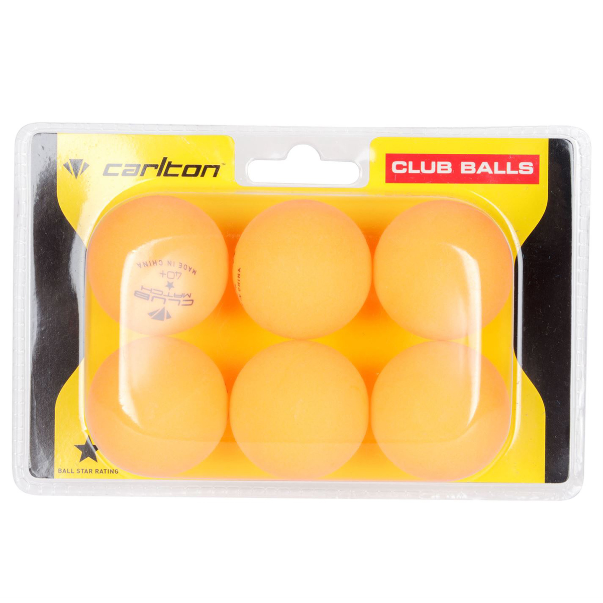 Carlton Club Table Tennis Balls, 6-Pack