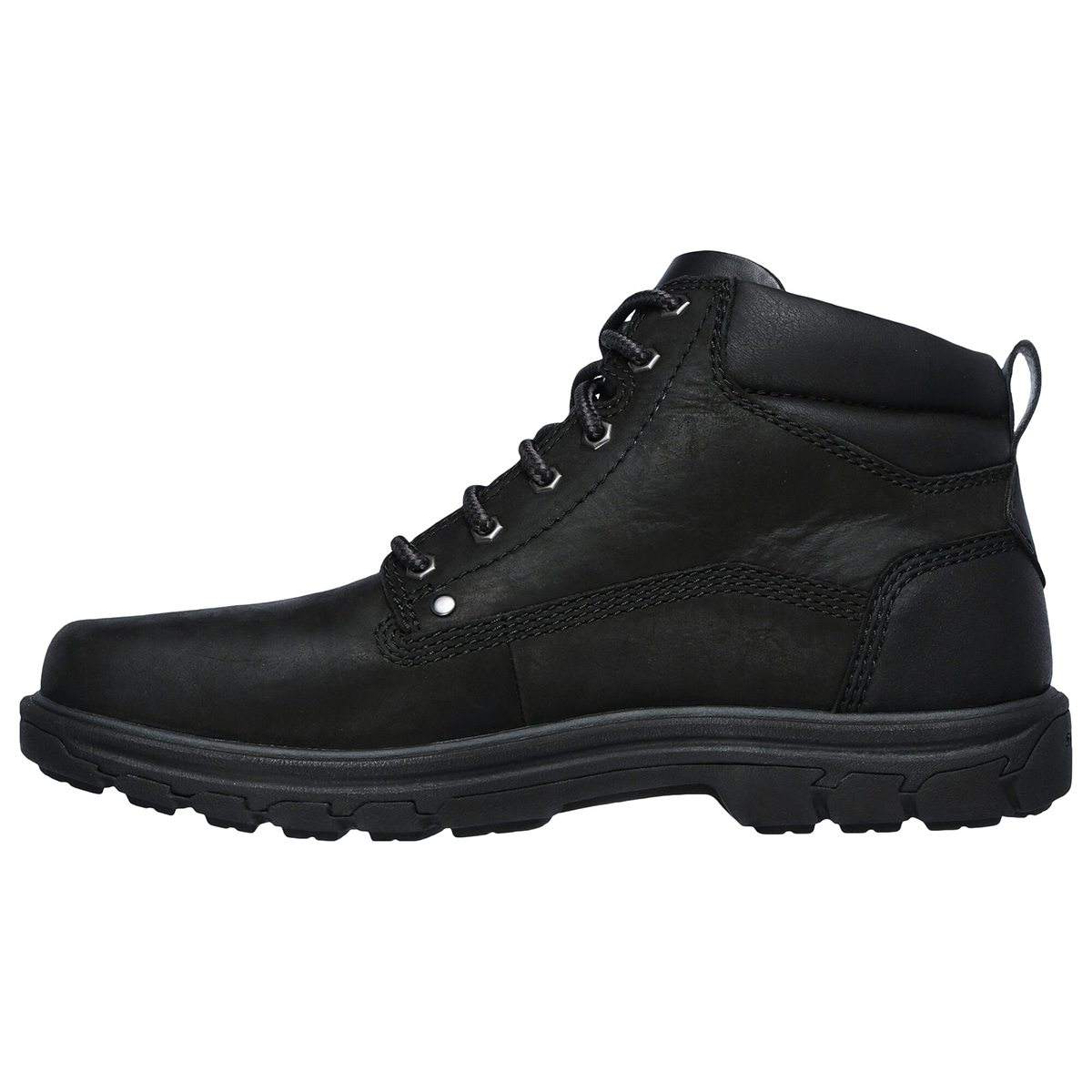 Skechers Relaxed Fit Segment Garnet Men's Work BOOTS in Black Sz 10 for ...