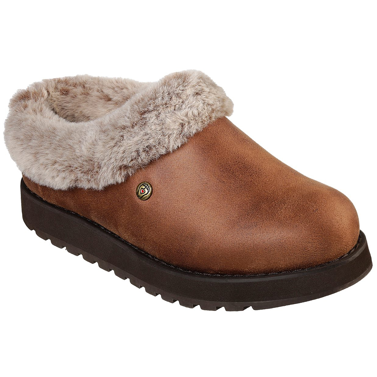 Skechers Women's Keepsakes R E M Shootie Fur Lined Casual Slip On Shoes - Brown, 9