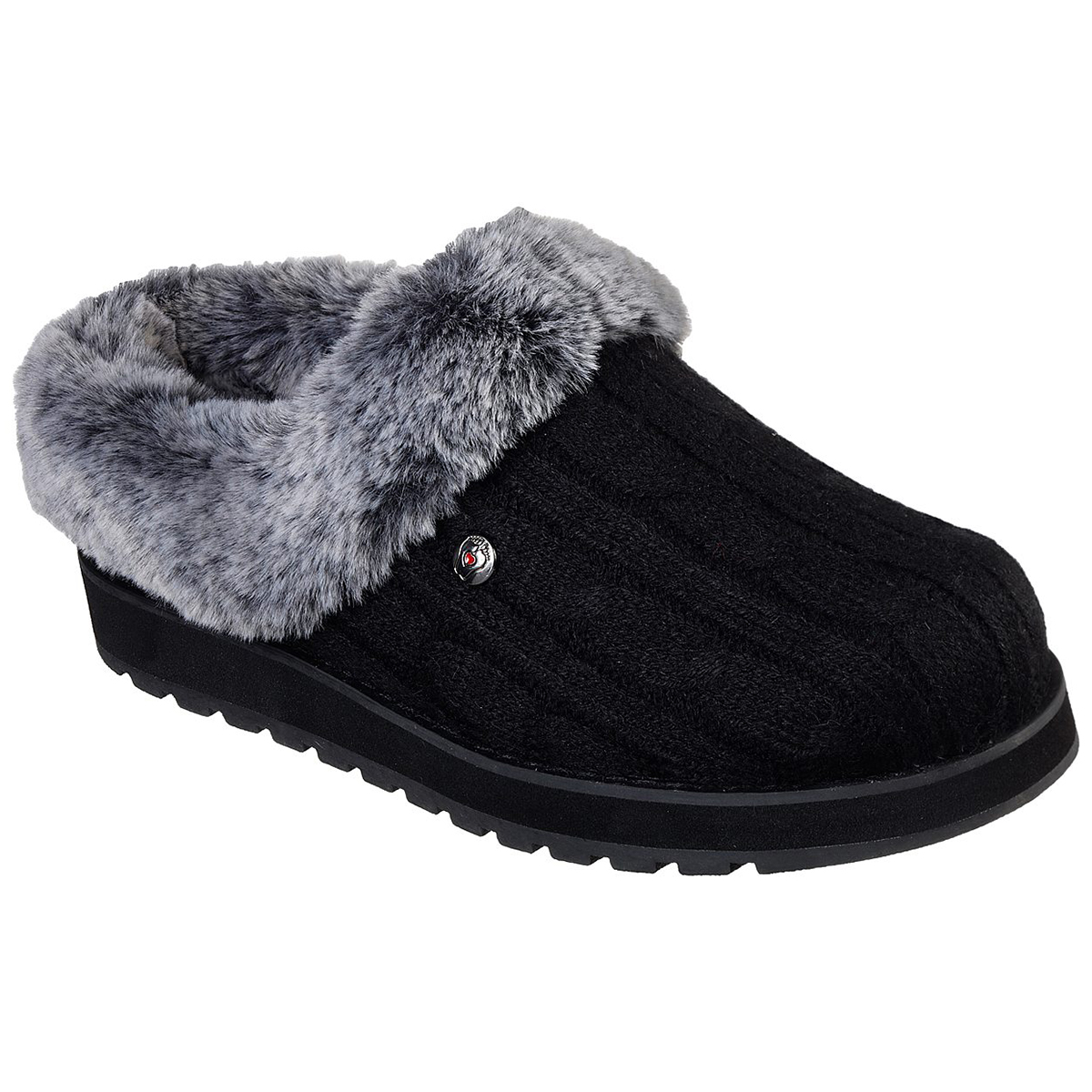 Skechers Women's Keepsakes Ice Angel Clog Slipper - Black, 7