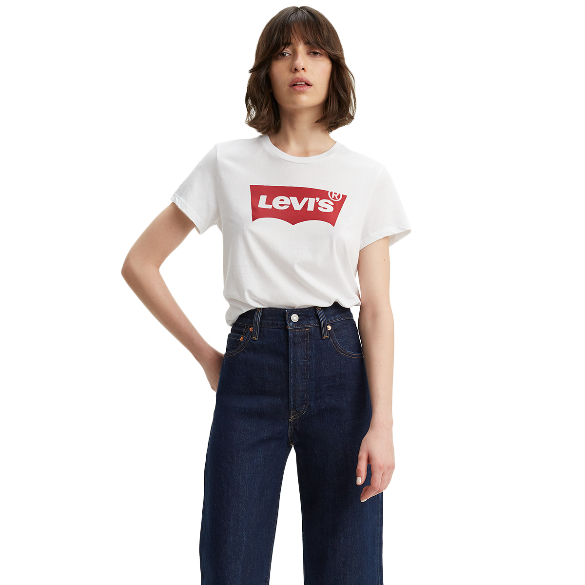 Levi's Women's Batwing Short-Sleeve Graphic Tee - White, S