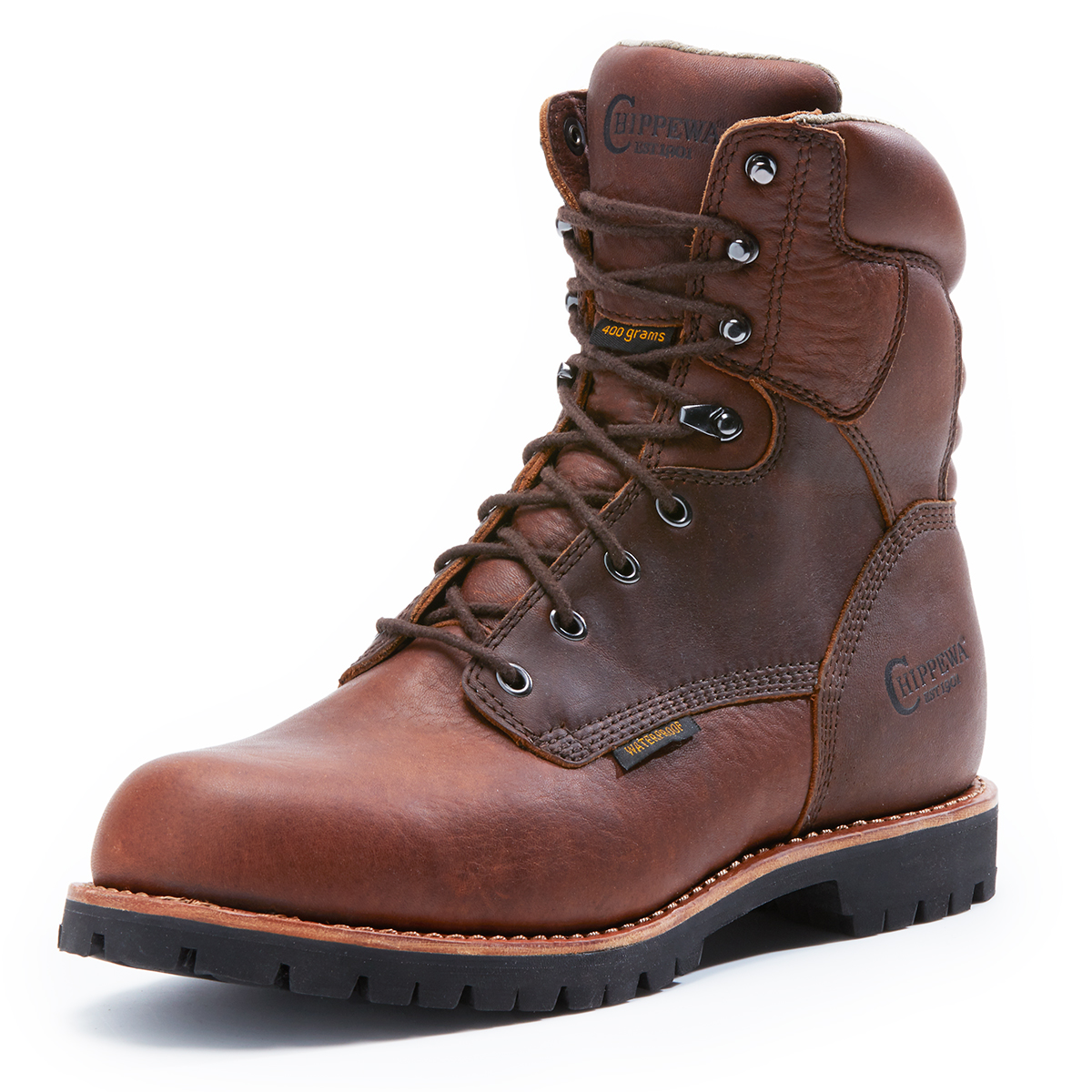 Chippewa Men's 8 Inch 75312W Waterproof 400 Grm Boots, Wide