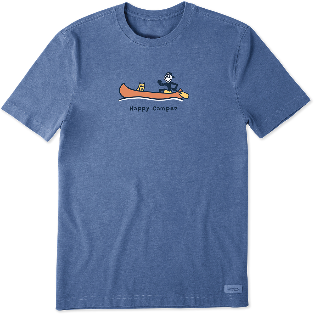 Life Is Good Men's Vintage Crusher Happy Camper Tee - Blue, M