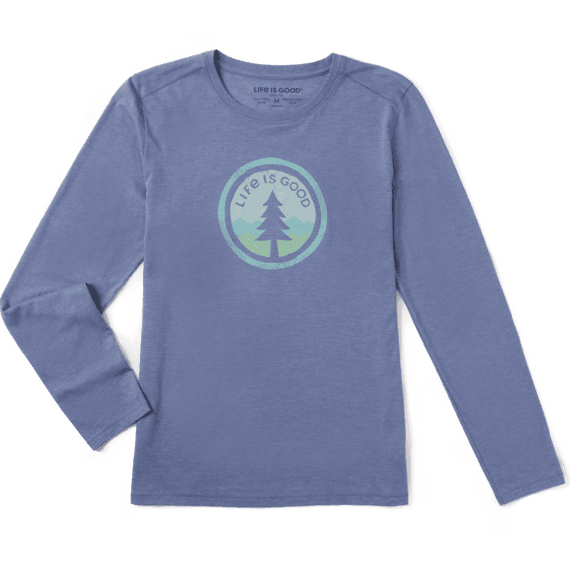 Life Is Good Women's Tree Coin Long-Sleeve Tee - Blue, L