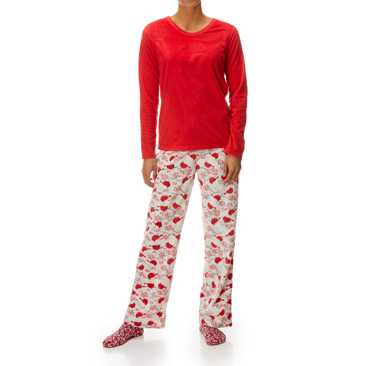 Goodnight Kiss Women's 3 Piece Cardinal Sleep Set - Red, S