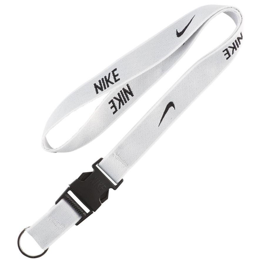 Nike Unisex Nike Swoosh Lanyard - White, ONESIZE