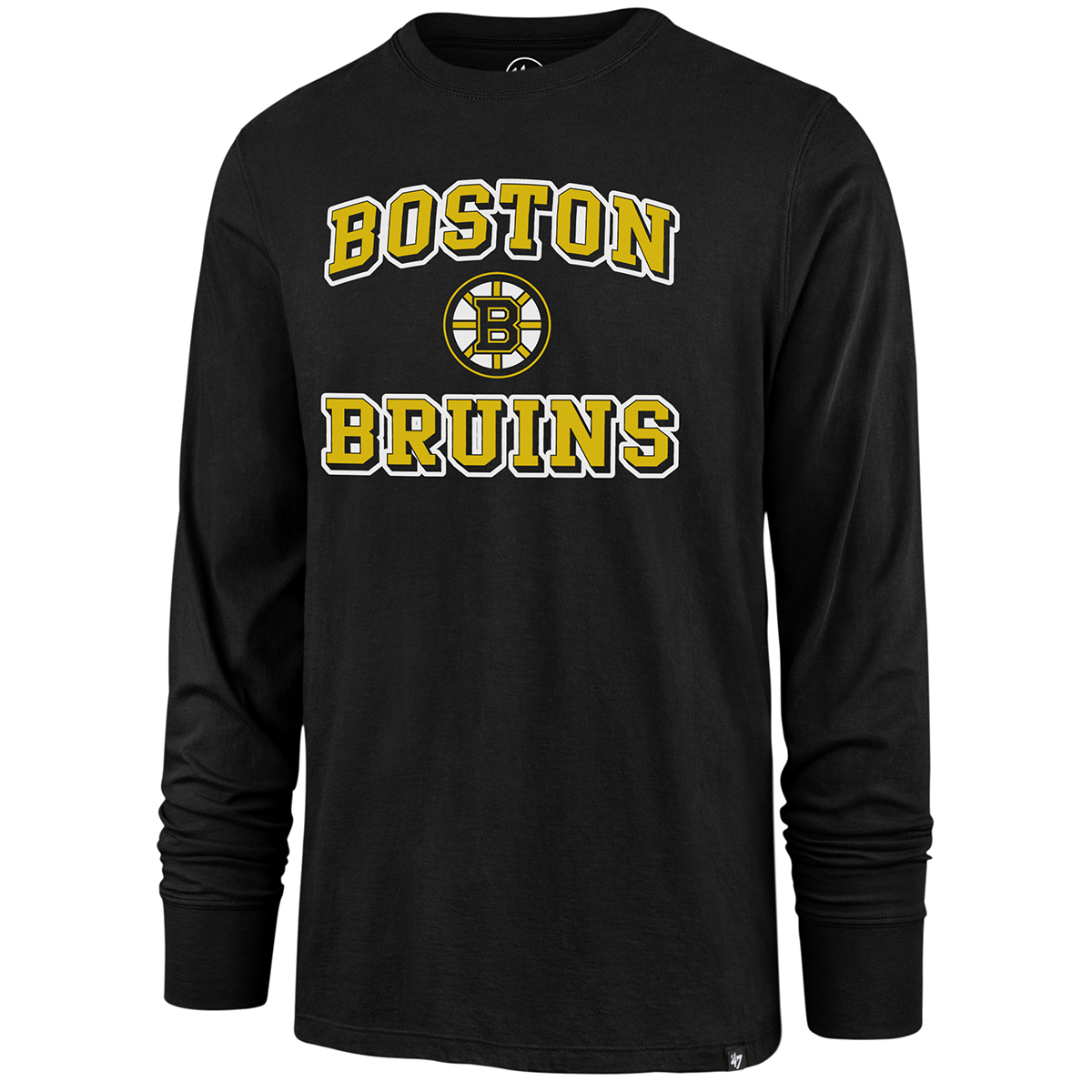 Boston Bruins Men's '47 Brand Splitter Long-Sleeve Tee - Black, M