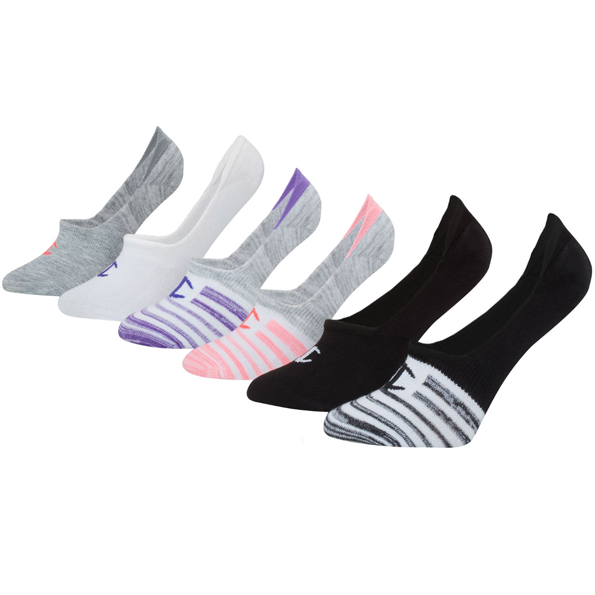 Champion Women's Performance Invisible Liner Socks, 6 Pack - Black, 9-11