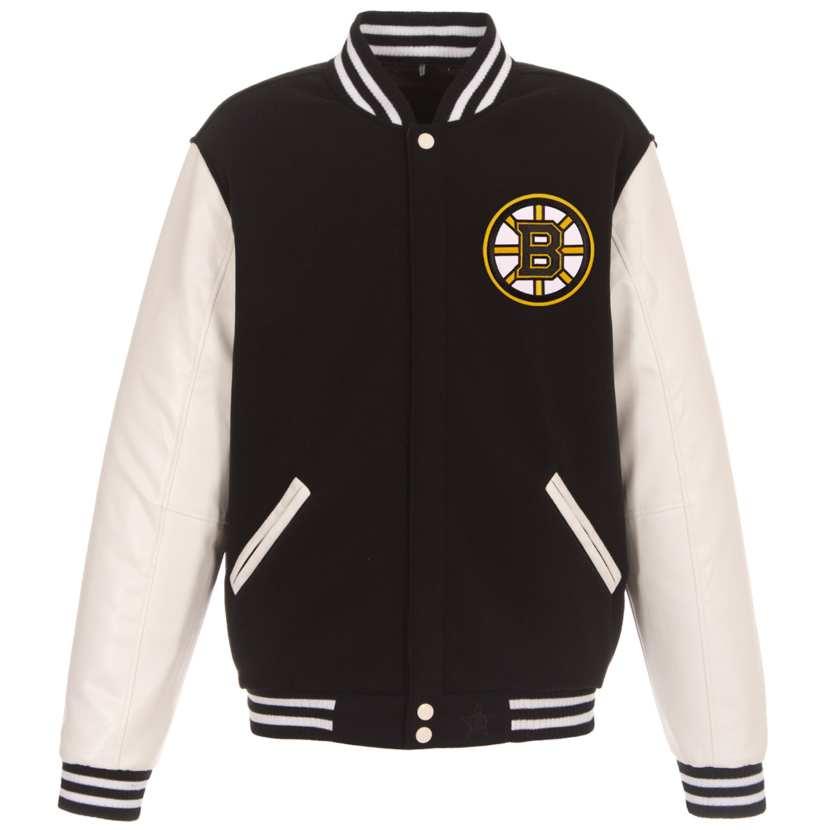 Boston Bruins Men's Reversible Fleece Jacket - Black, M