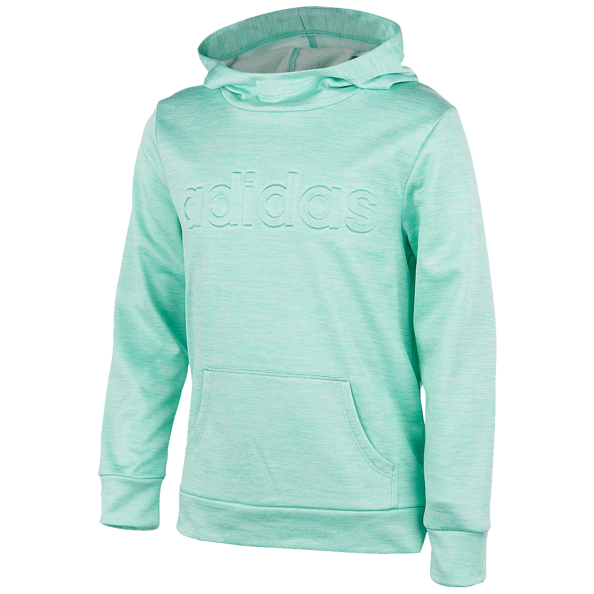 Adidas Girls' Embossed Logo Hoodie - Green, M