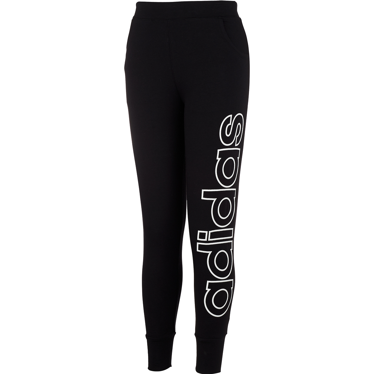 Adidas Girls' Linear Logo Joggers, Black