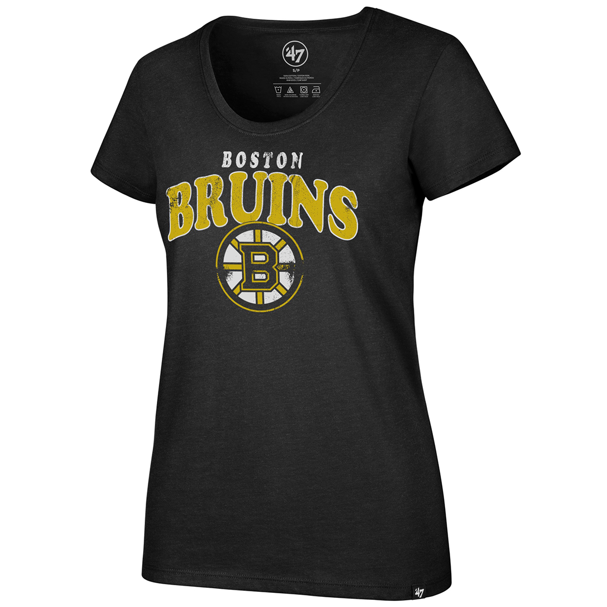 Boston Bruins Women's '47 Brand Club Short-Sleeve Tee - Black, M