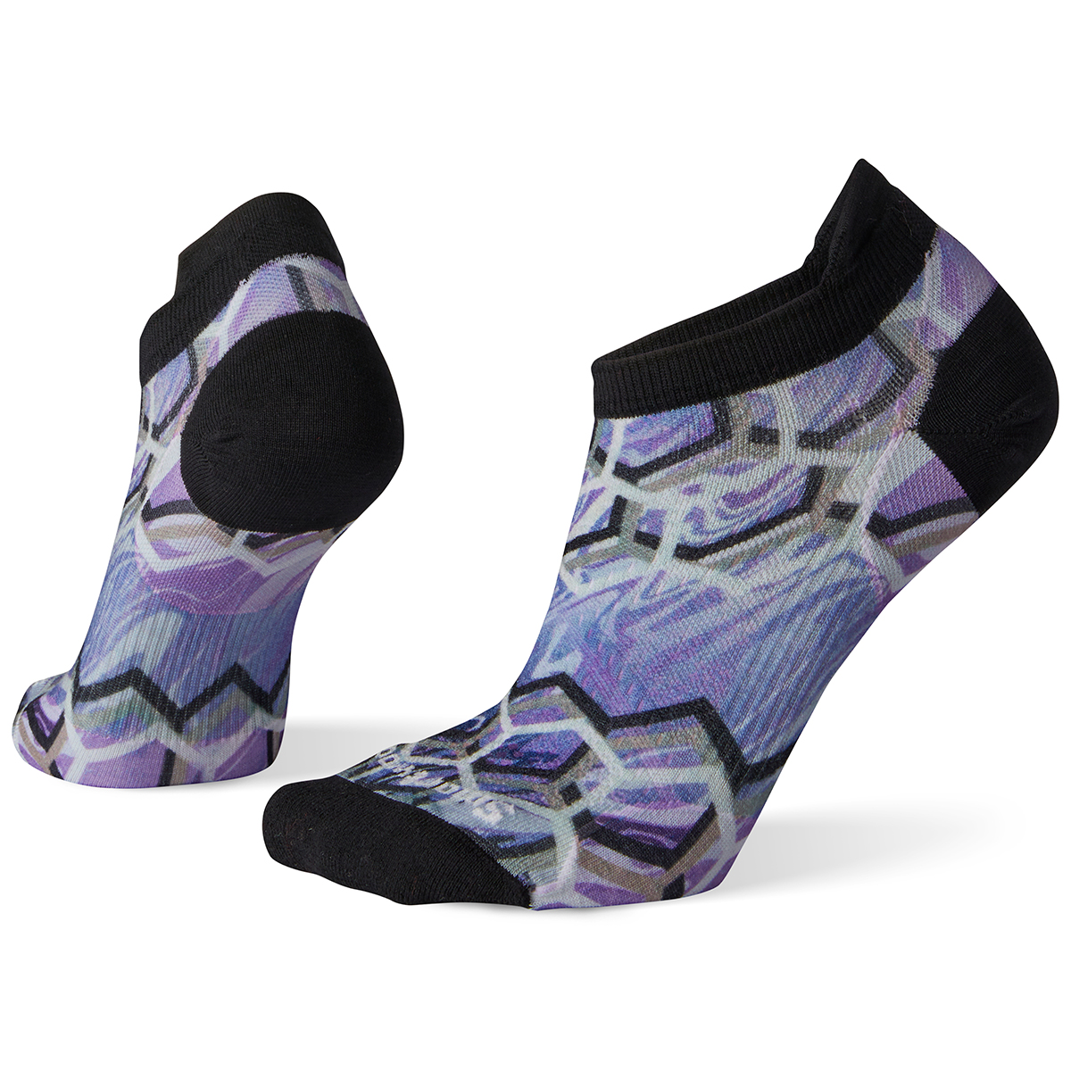 Smartwool Women's Phd Run Ultra Light Hex Print Micro Socks - Purple, S