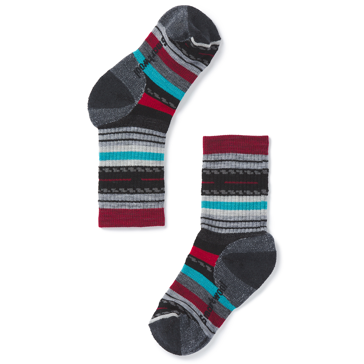 Smartwool Kids' Hike Medium Margarita Crew Socks - Black, M