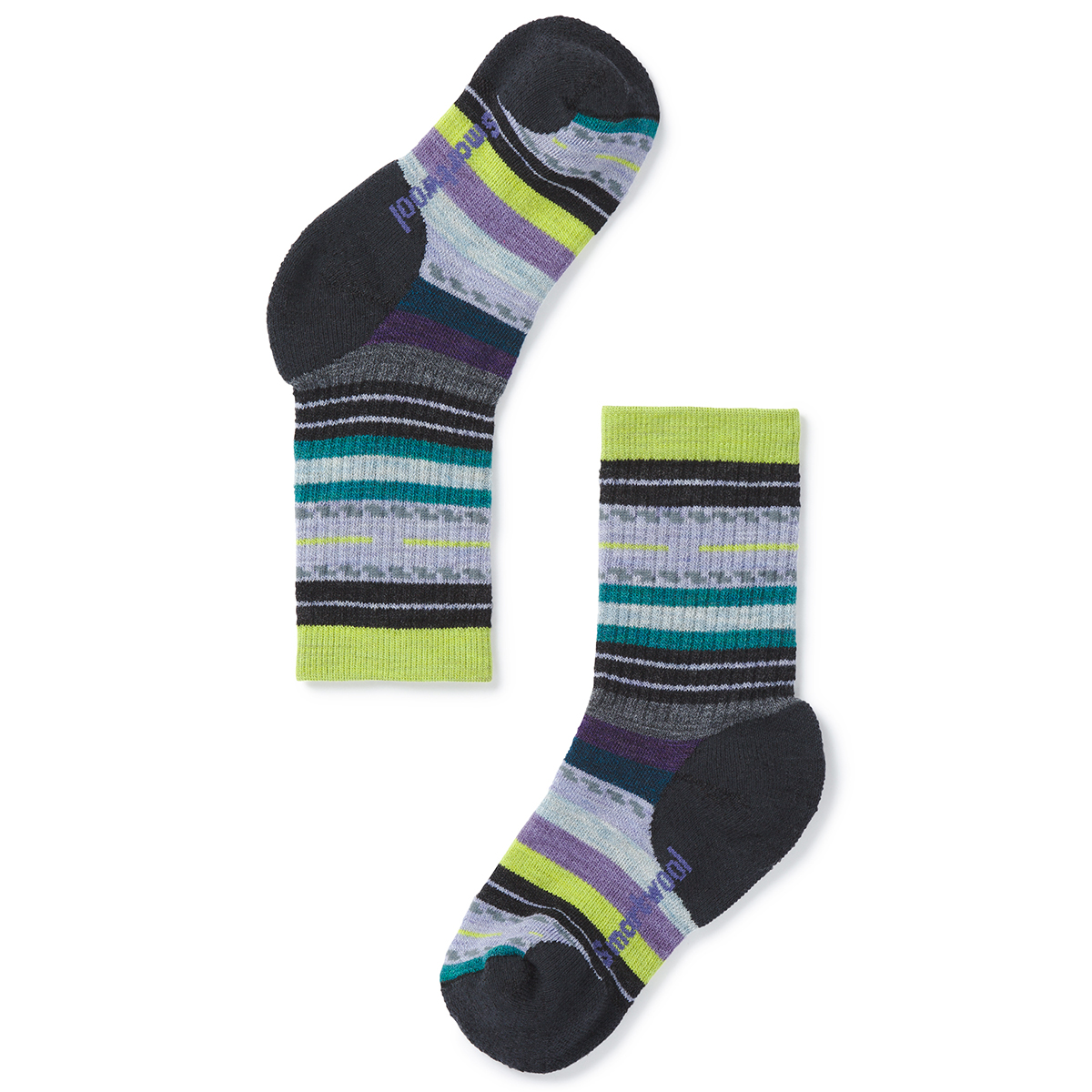 Smartwool Kids' Hike Medium Margarita Crew Socks - Black, S