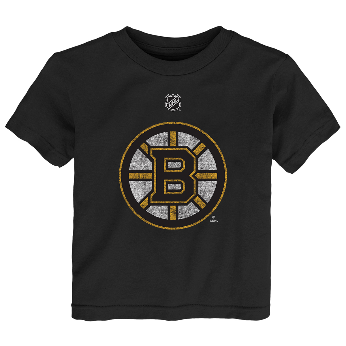 Boston Bruins Boys' 8-20 Primary Logo Tri-Blend Short-Sleeve Tee - Black, L