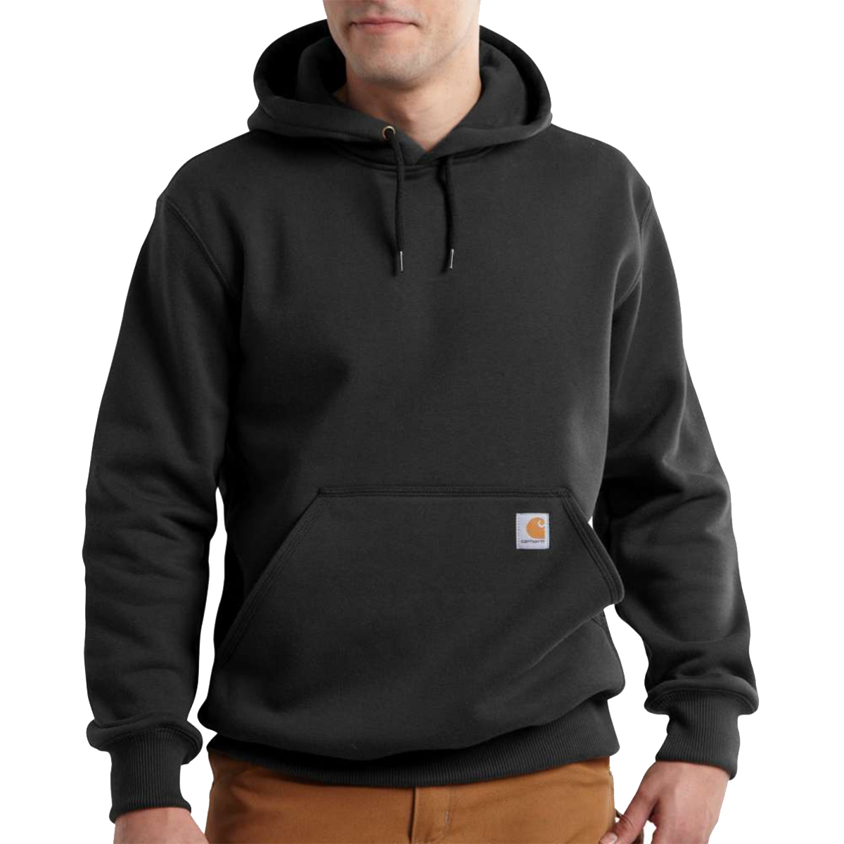 Carhartt Men's Paxton Heavyweight Hooded Sweatshirt, Extended Sizes - Black, XLT