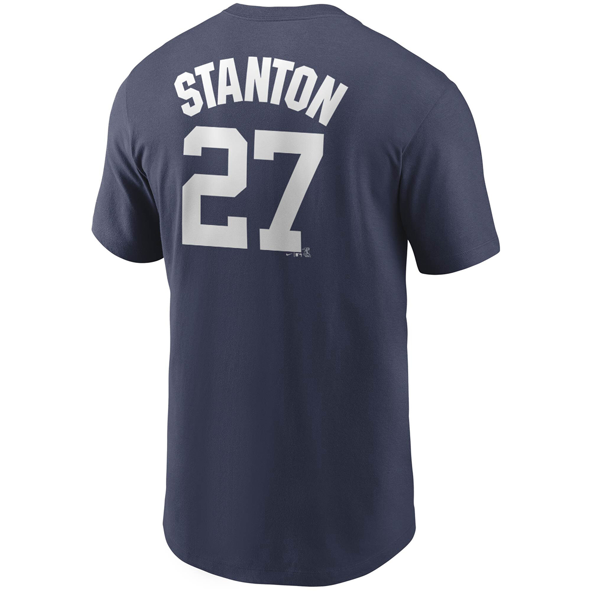 Nike Men's New York Yankees Giancarlo Stanton #27 Navy T-Shirt