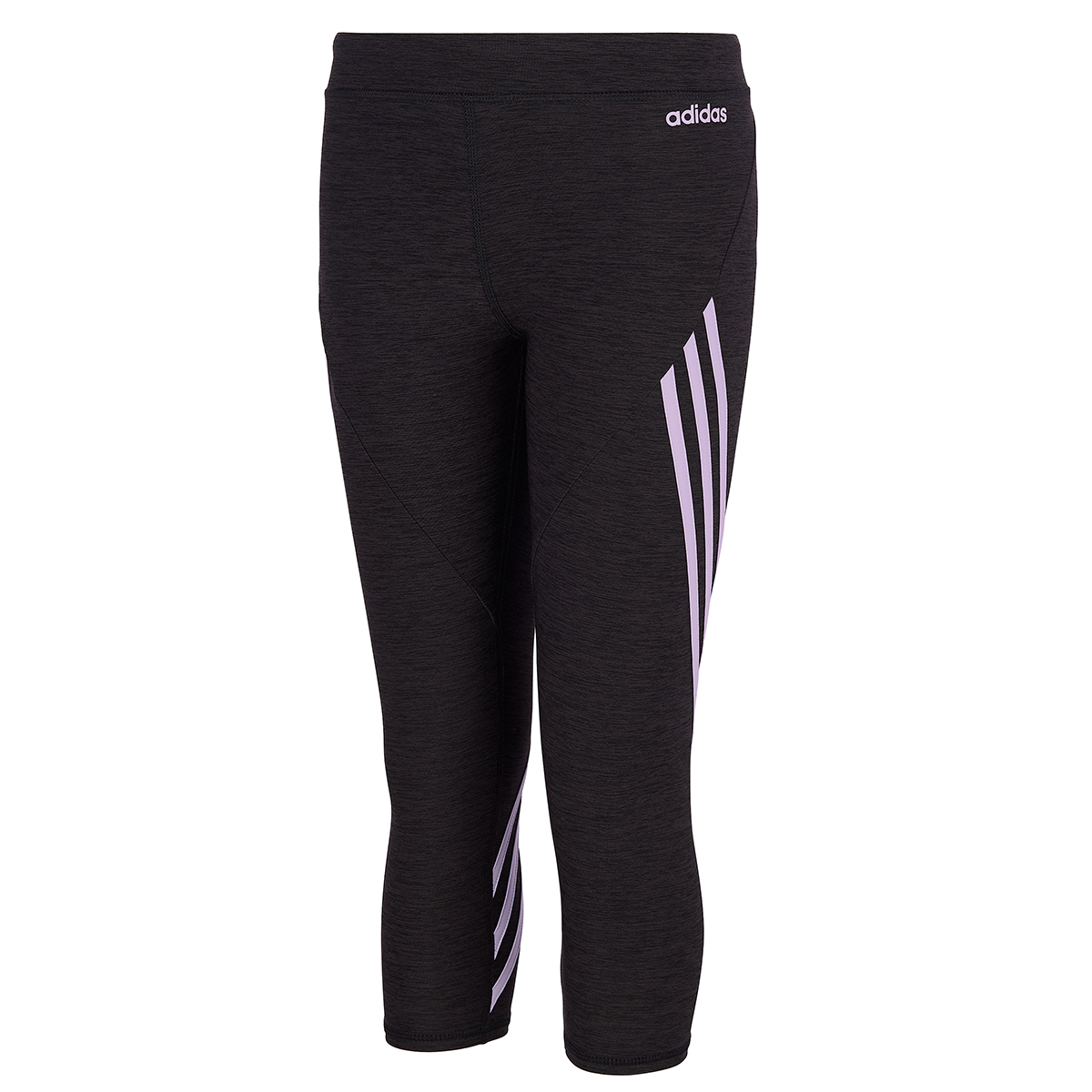 Adidas Girls' Core Stripe 7/8 Tights, Black