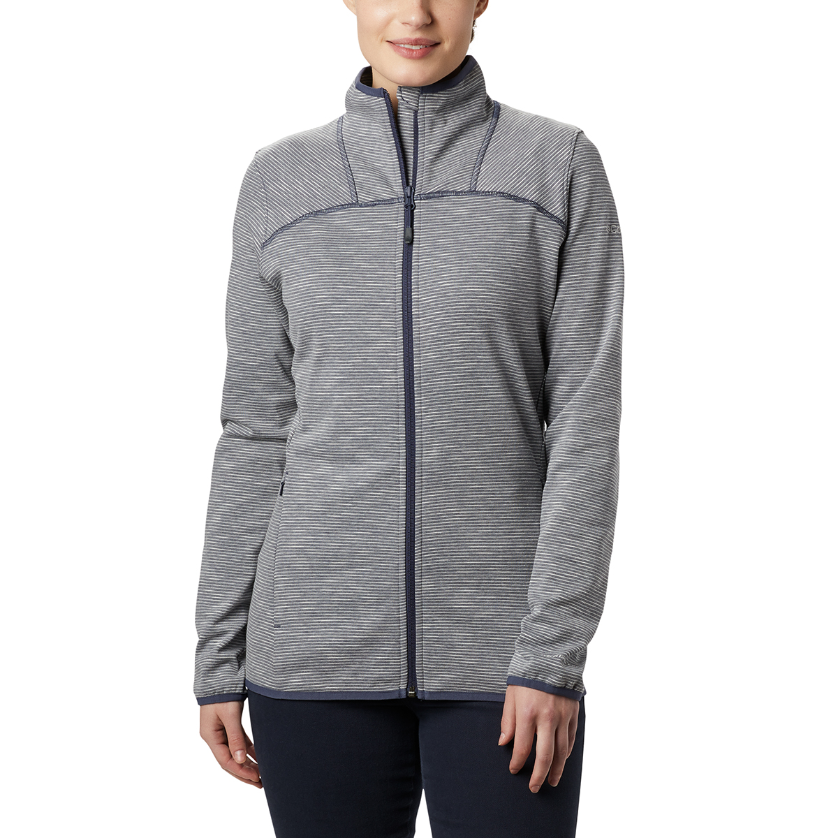 Columbia Women's Full-Zip Firewood Camp Striped Fleece - Blue, S