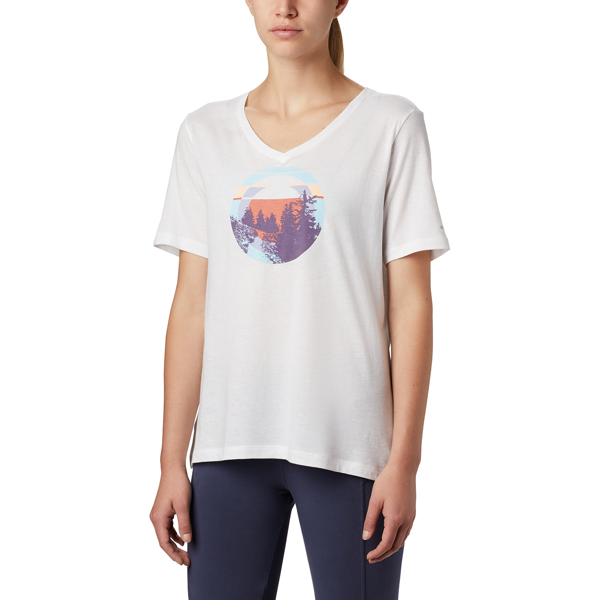 Columbia Women's Short-Sleeve Mount Rose Relaxed Tee - White, S