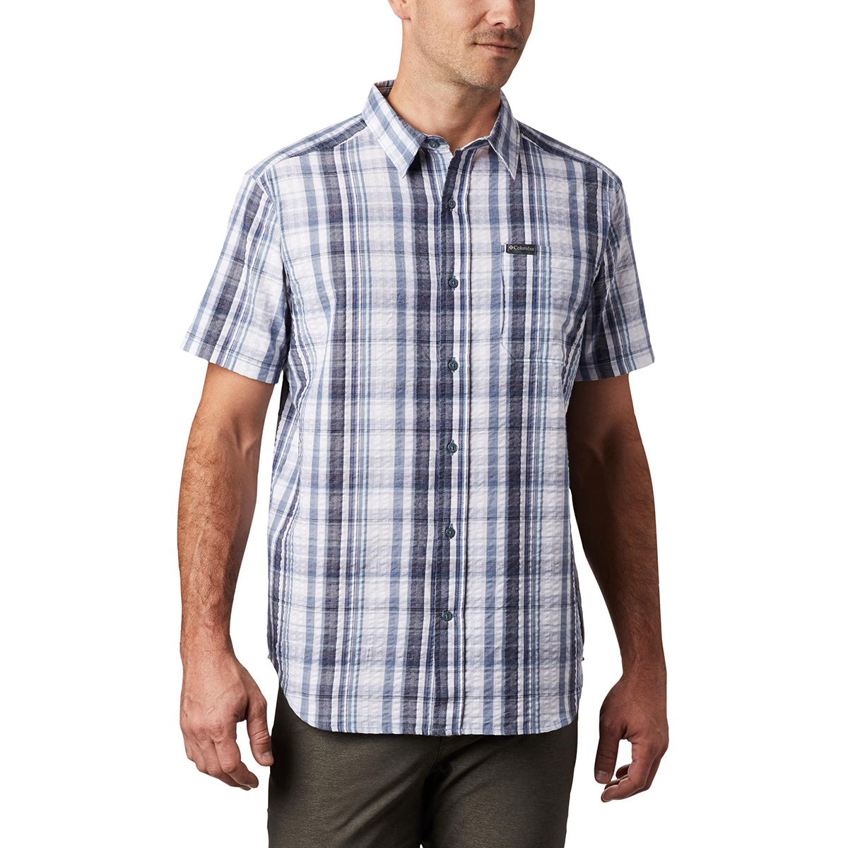 Columbia Men's Short-Sleeve Brentyn Trail Shirt - Blue, M