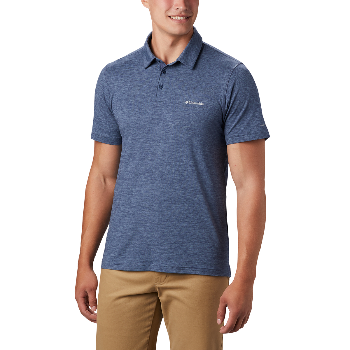 Columbia Men's Tech Trail Polo Shirt - Blue, S