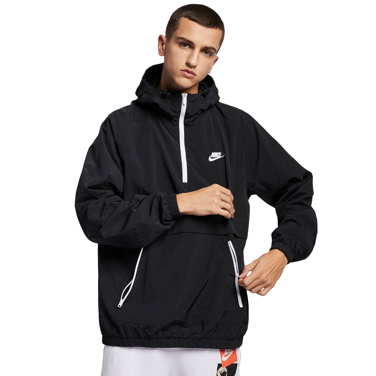 Woven shop anorak jacket