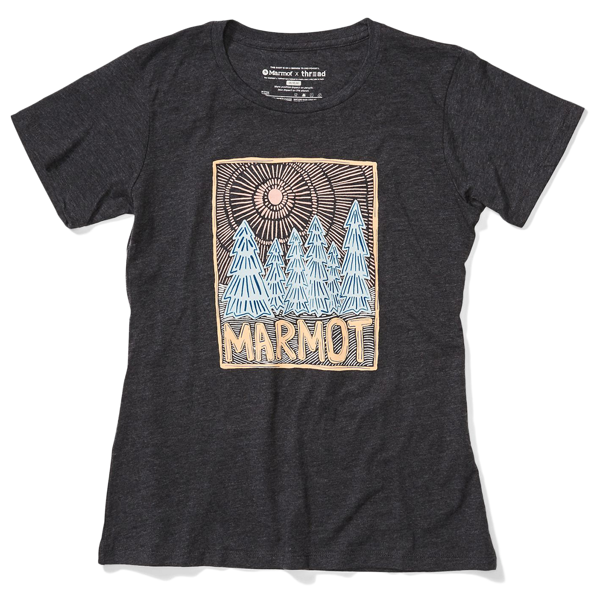 Marmot Women's Woodblock Short-Sleeve Tee - Black, M