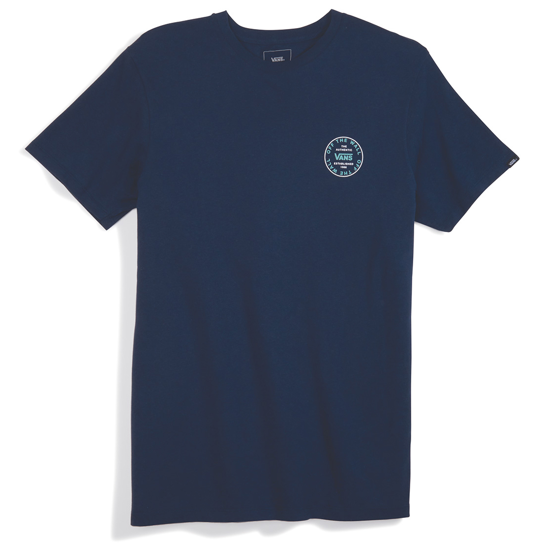 Vans Men's Old Skool Circle Logo Long-Sleeve Tee - Blue, M