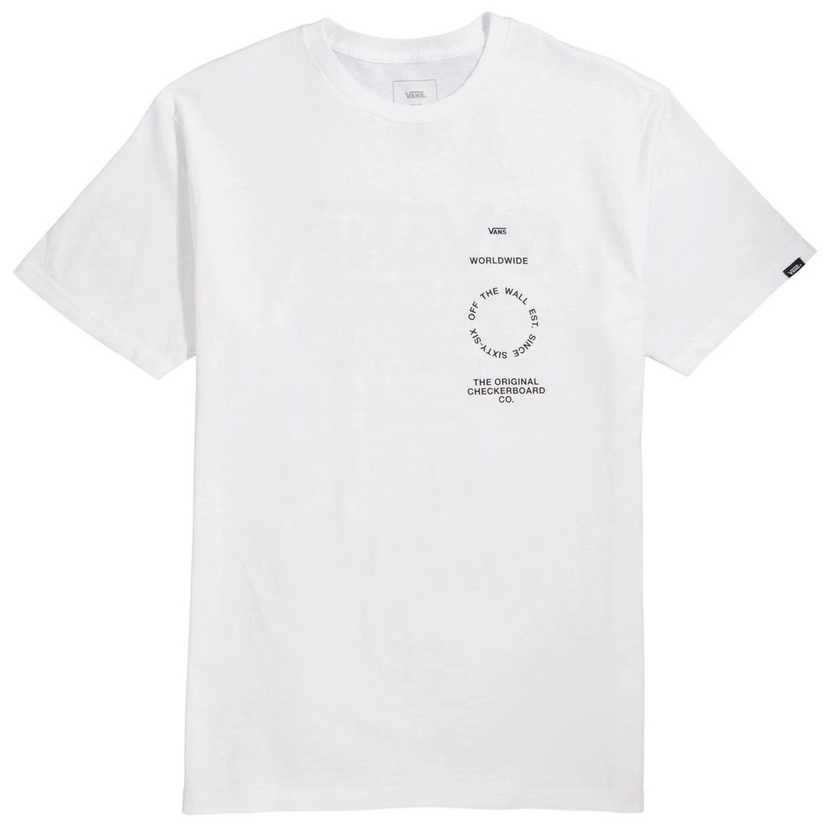 Vans Men's Distortion Type Short-Sleeve Tee - White, S