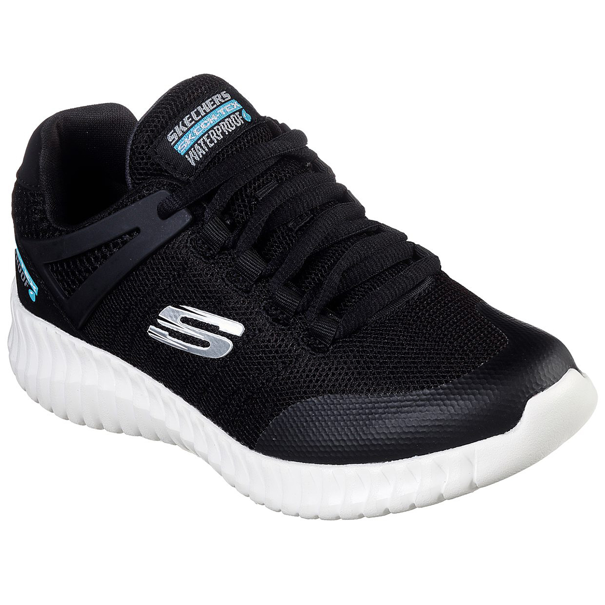 Skechers Boys' Elite Flex - Hydropulse Waterproof Sneaker - Black, 12