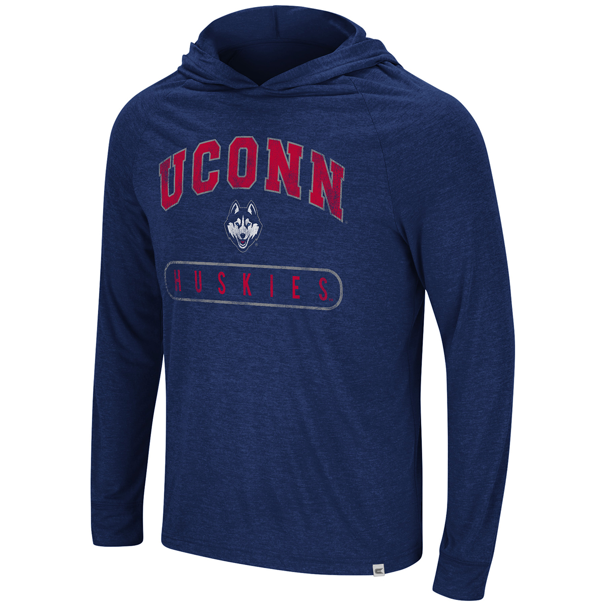 Uconn Men's Long-Sleeve Dexhart Hoodie Tee - Blue, XXL