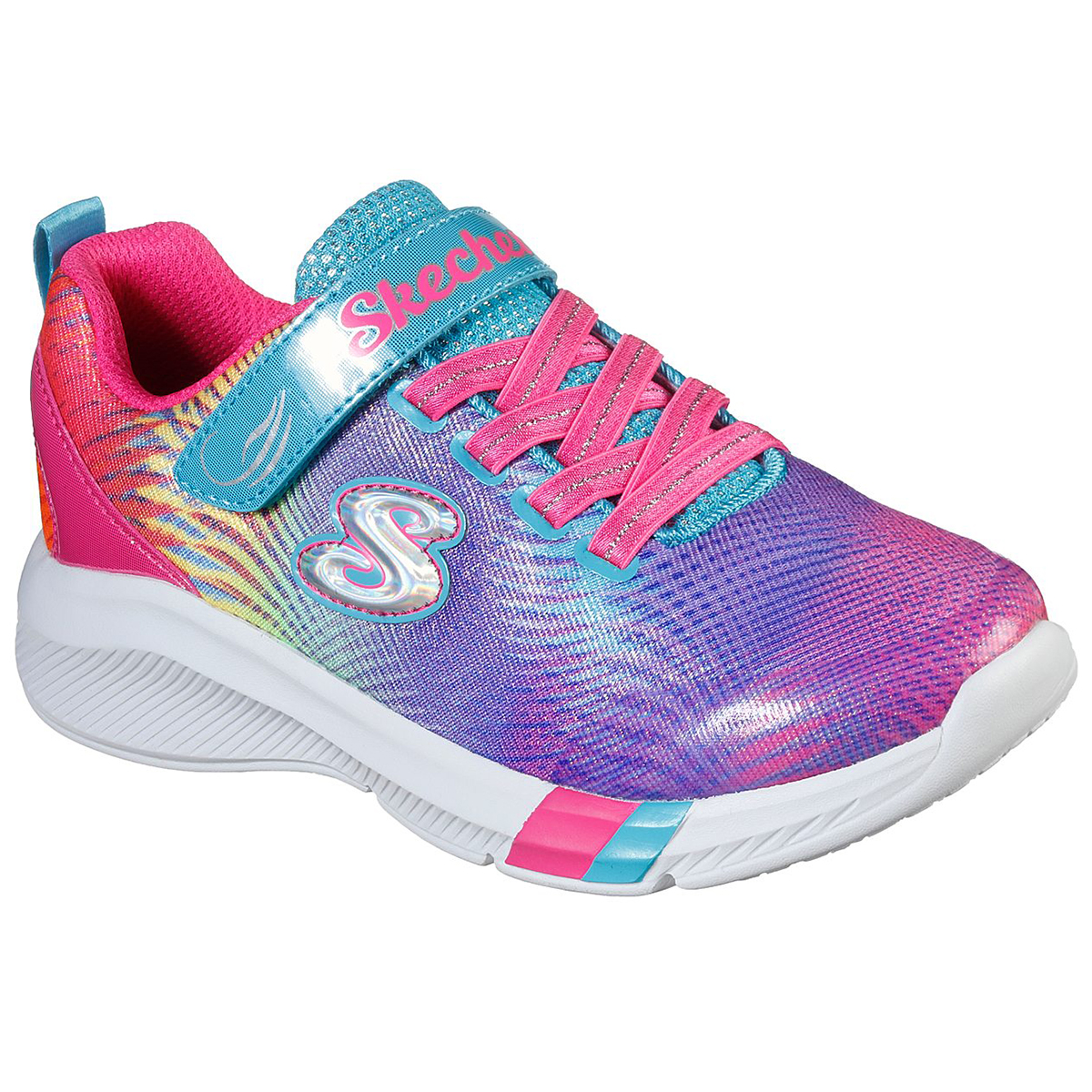 Skechers Girls' Dreamy Lites - Sunny Sprints Sneaker - Various Patterns, 8