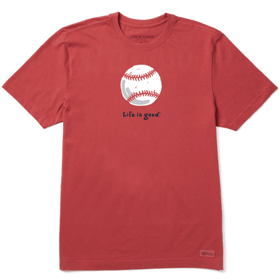 Life Is Good Men's Vintage Baseball Crusher Short-Sleeve Tee - Red, L
