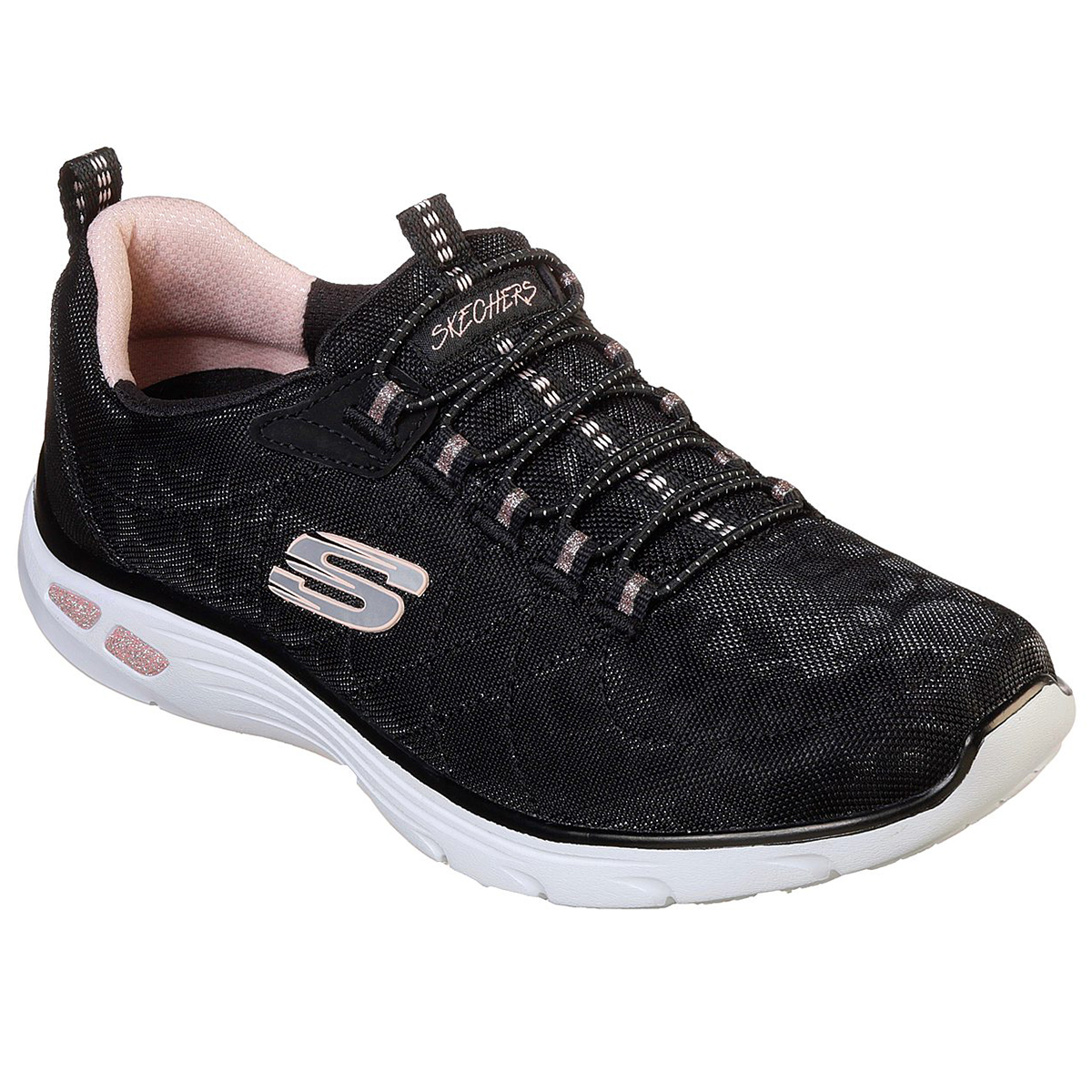 Skechers Women's Empire D'lux Spotted Sneakers - Black, 6.5