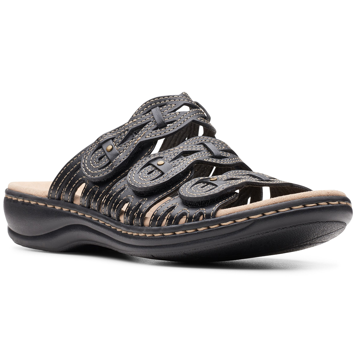 Clarks Women's Leisa Faye Sandals - Black, 6