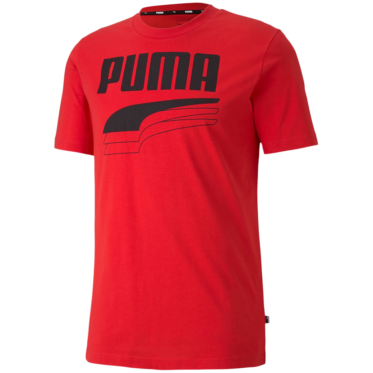 Puma Men's Rebele Bold Short-Sleeve Logo Tee - Red, XXL