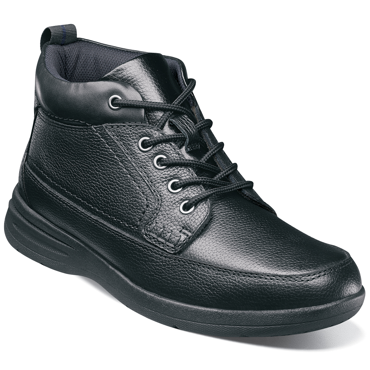 Nunn Bush Men's Cam Moc Toe Boot, Wide - Black, 8.5