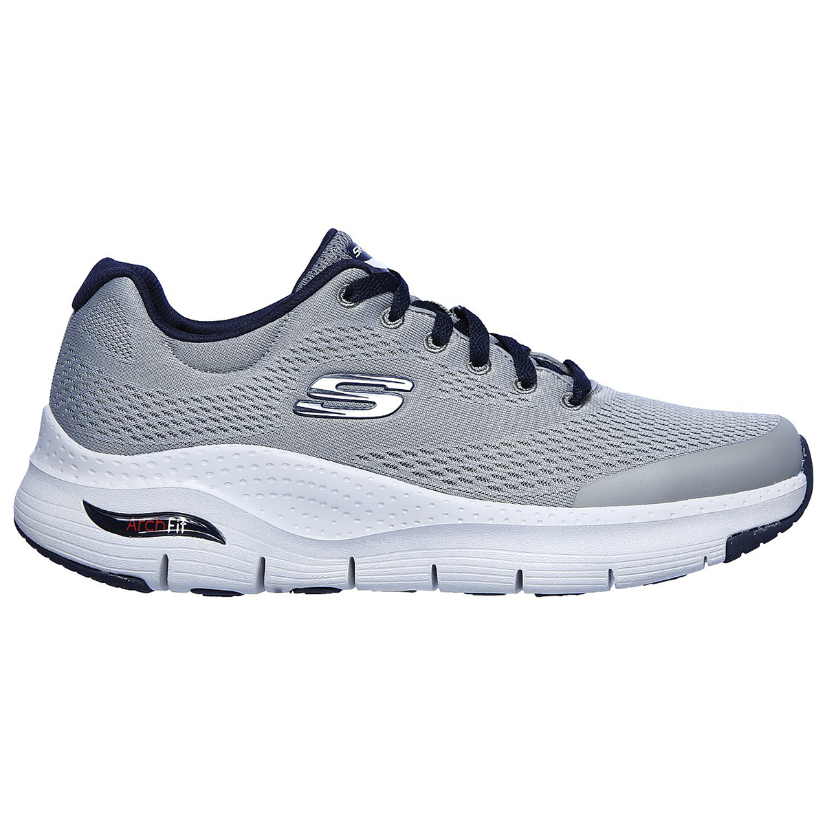 Skechers Mens Arch Fit Gray Mesh Athletic Shoes 8 Extra Wide (E WW ...