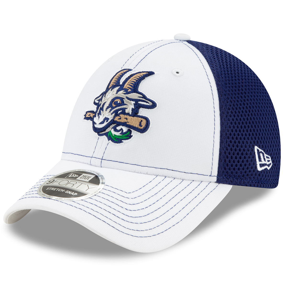 New Era Men's Hartford Yard Goats Dark Blue 9Forty Adjustable Trucker Hat