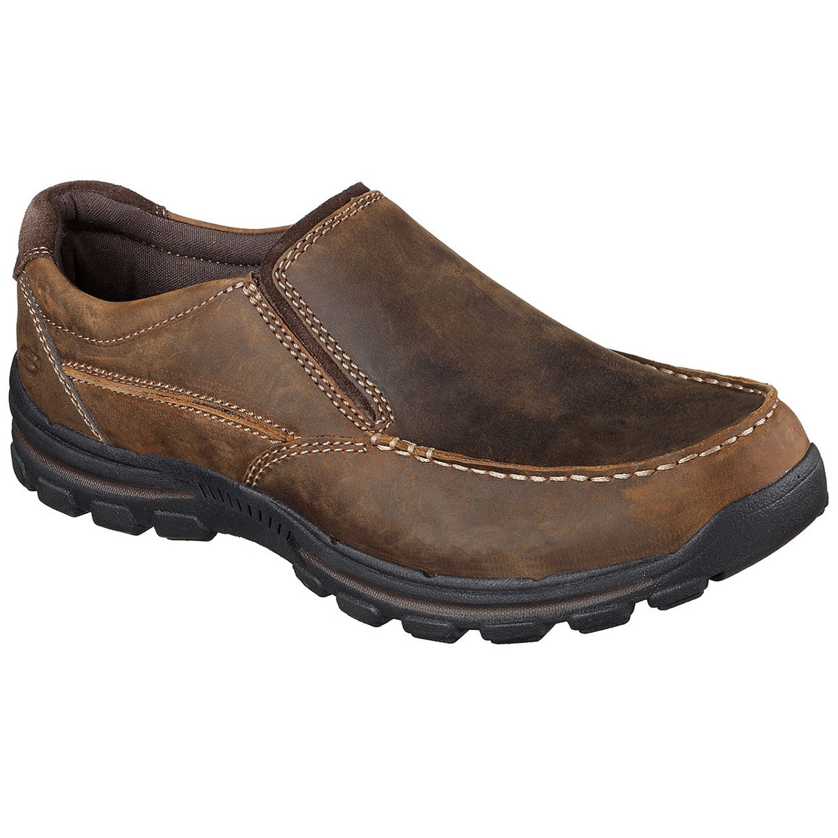 Skechers Men's Relaxed Fit: Braver-Rayland Slip-On Shoe, Wide - Brown, 10