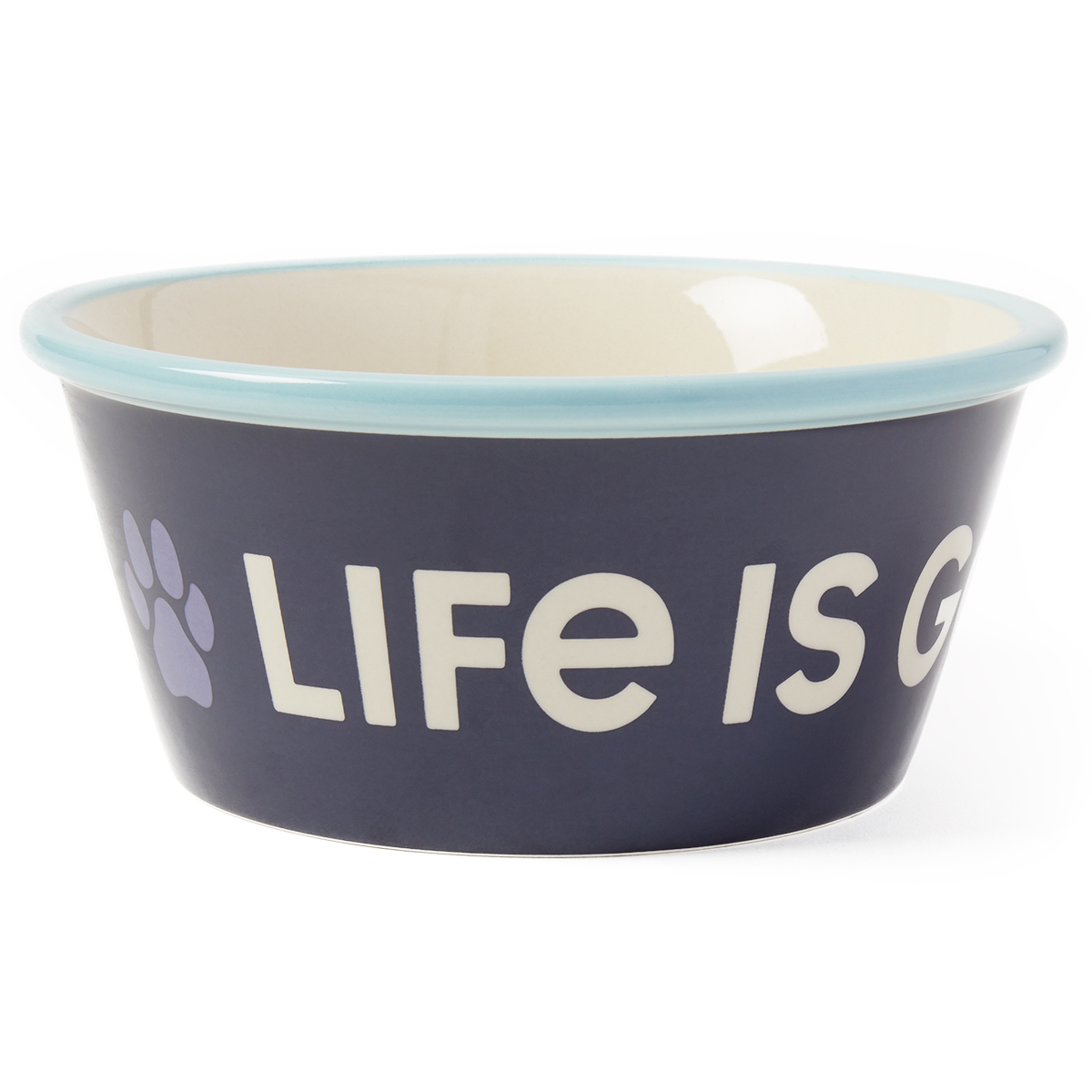 Life Is Good Paw Wag Dog Bowl, Large