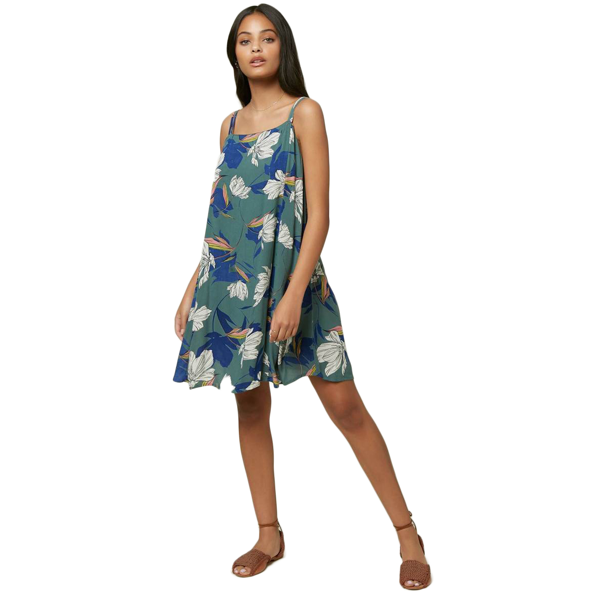 O'neill Women's Floral Print Azalea Dress - Blue, M