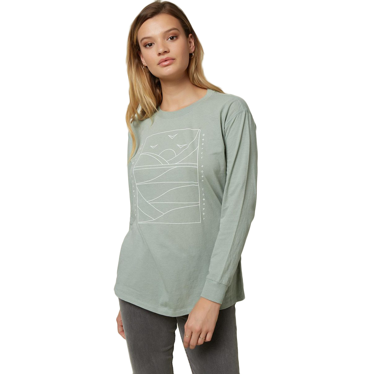 O'neill Women's Modern Coast Long-Sleeve Tee - Green, XS