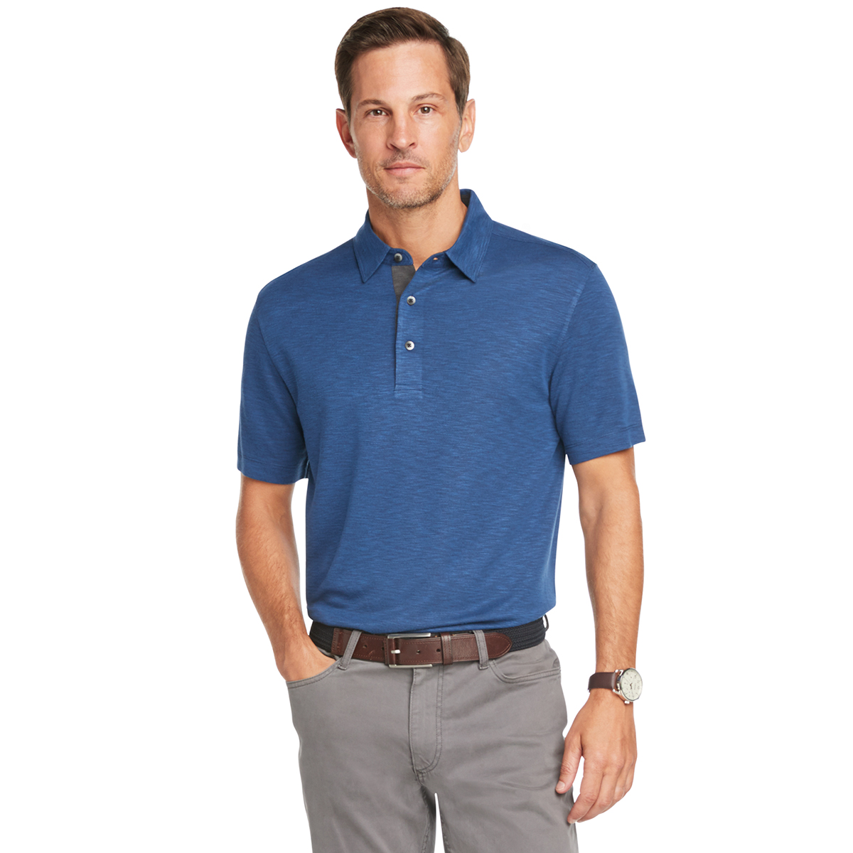 Van Heusen Men's Air Short-Sleeve Solid Polo