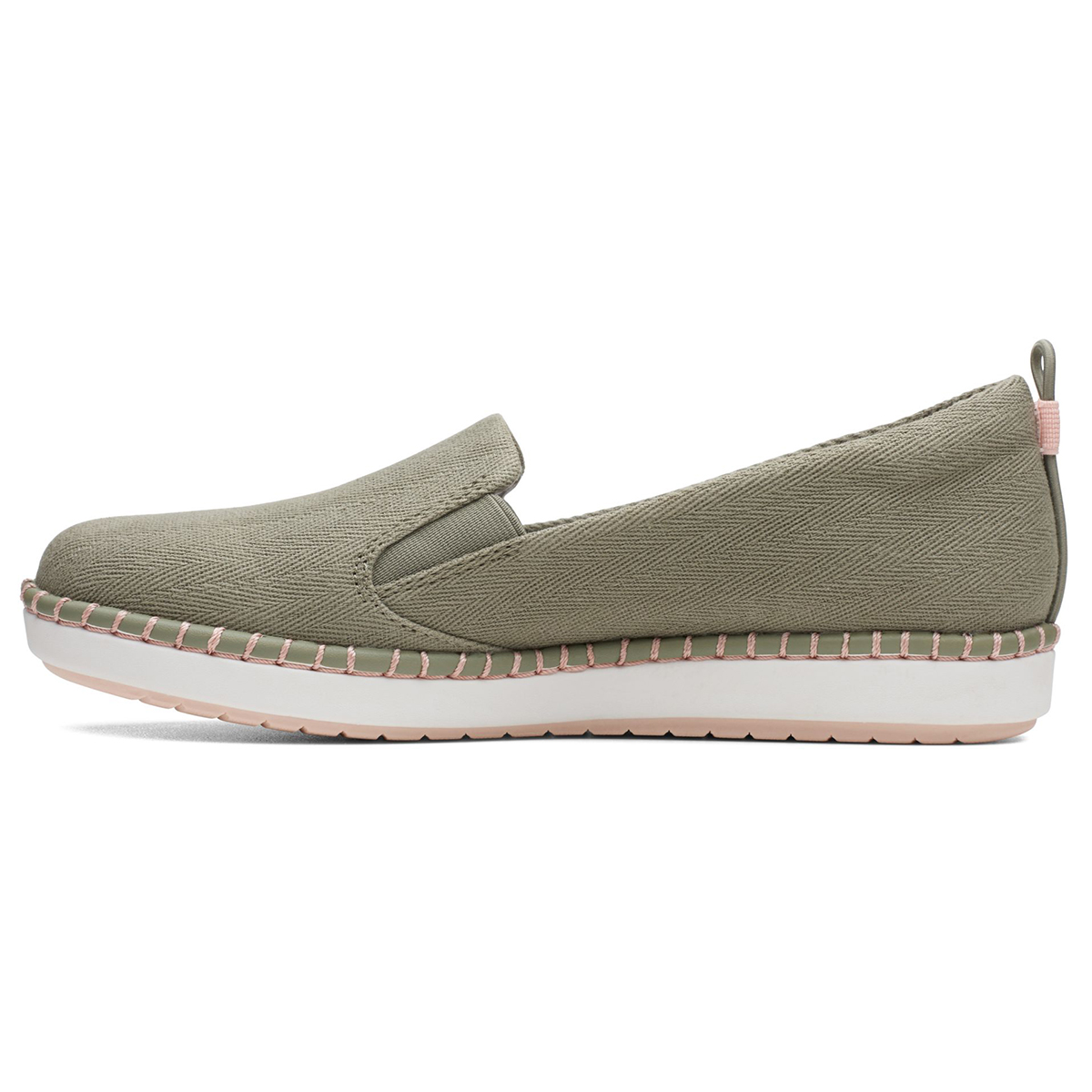 Clarks Women's Cloudstepper Step Glow Slip-On Shoes Olive 8 ...