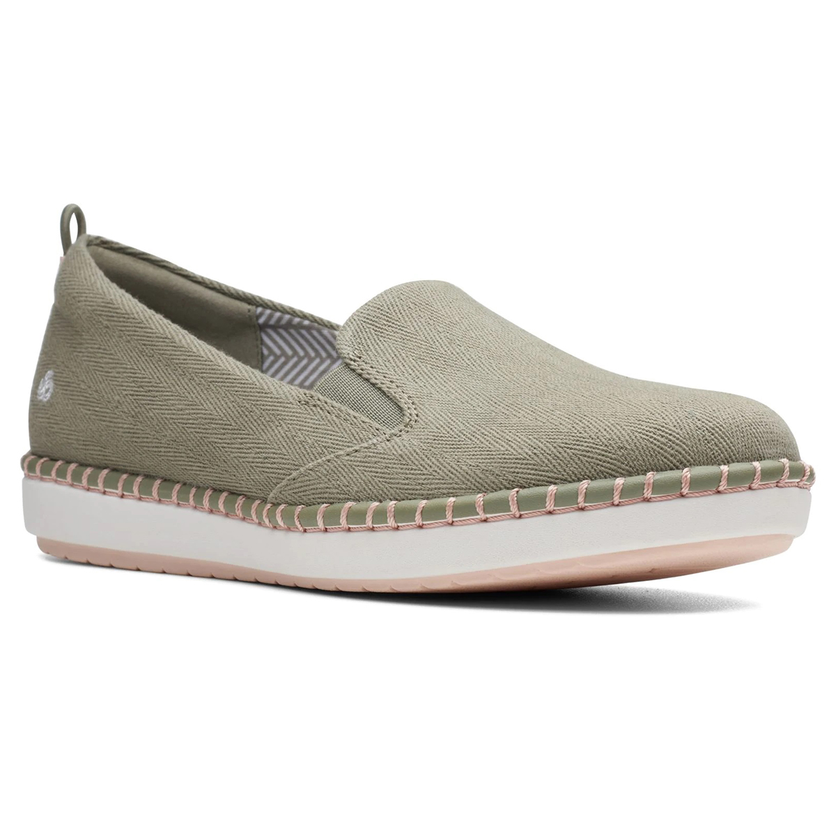 Clarks Women's Cloudstepper Step Glow Slip-On Shoes Olive 8 | eBay