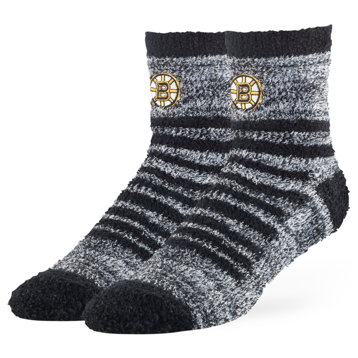 Boston Bruins '47 Quarter Crew Socks - Black, L